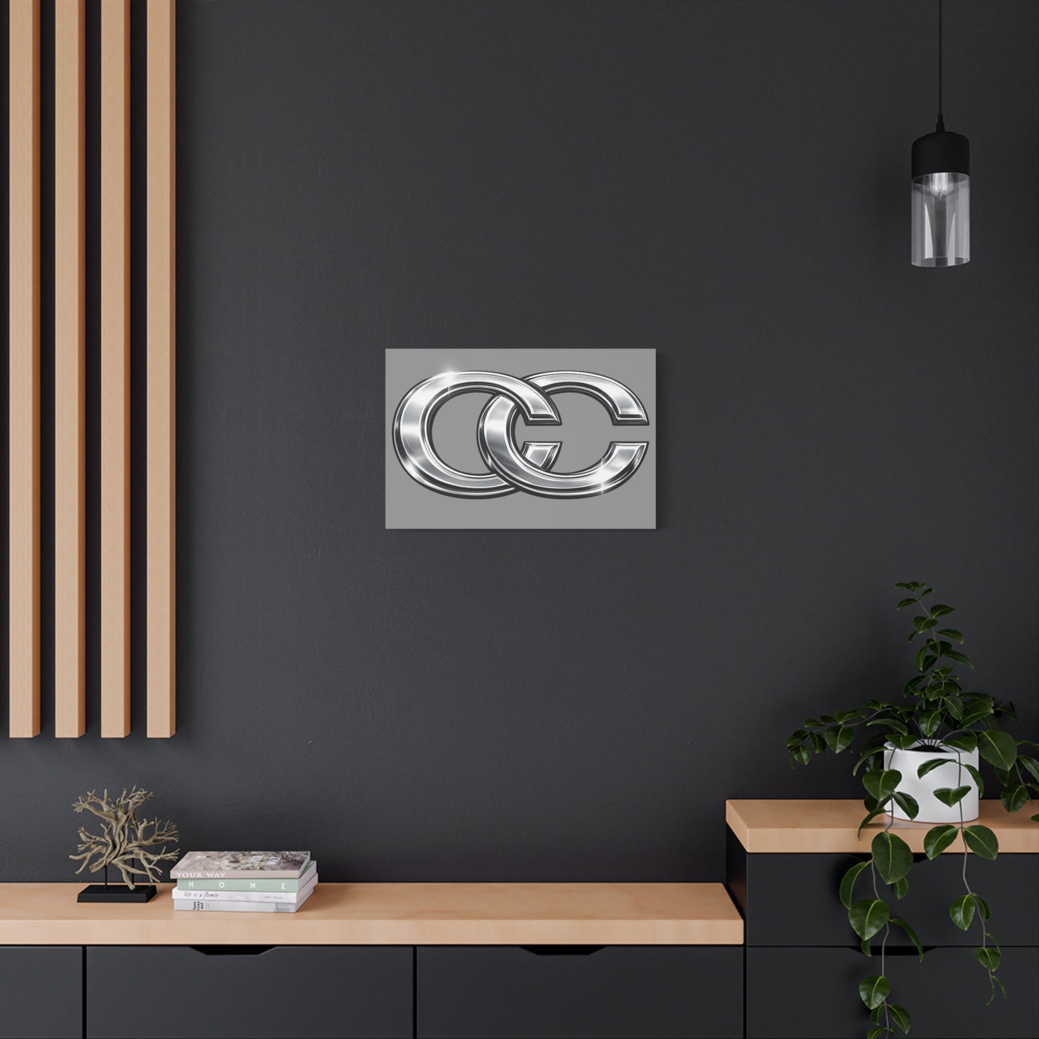 Automotive Canvas Wall Art – Chrome Logo Matte | JDM Car Decor