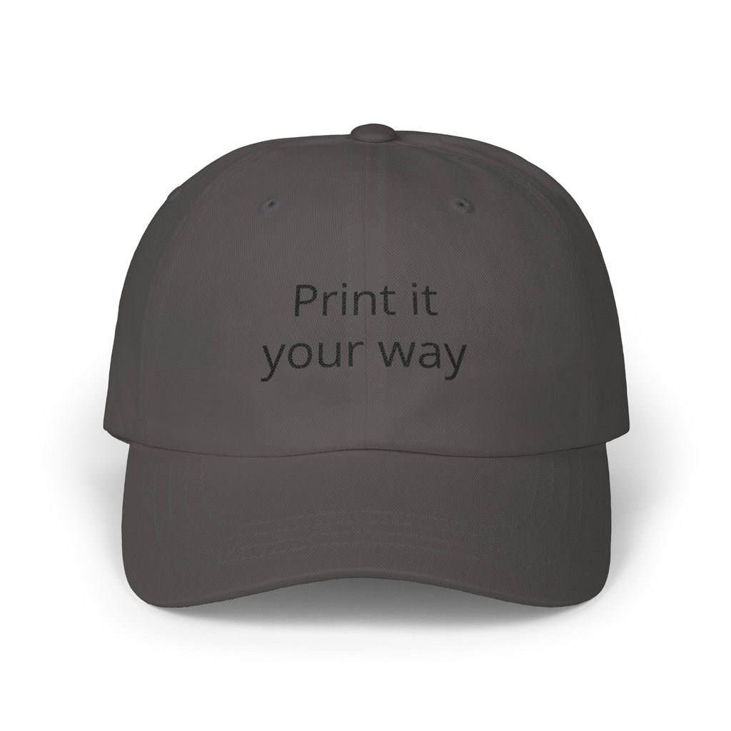 Customizable 'Print It Your Way' Dad Cap – Adjustable White Embroidered Baseball Hat