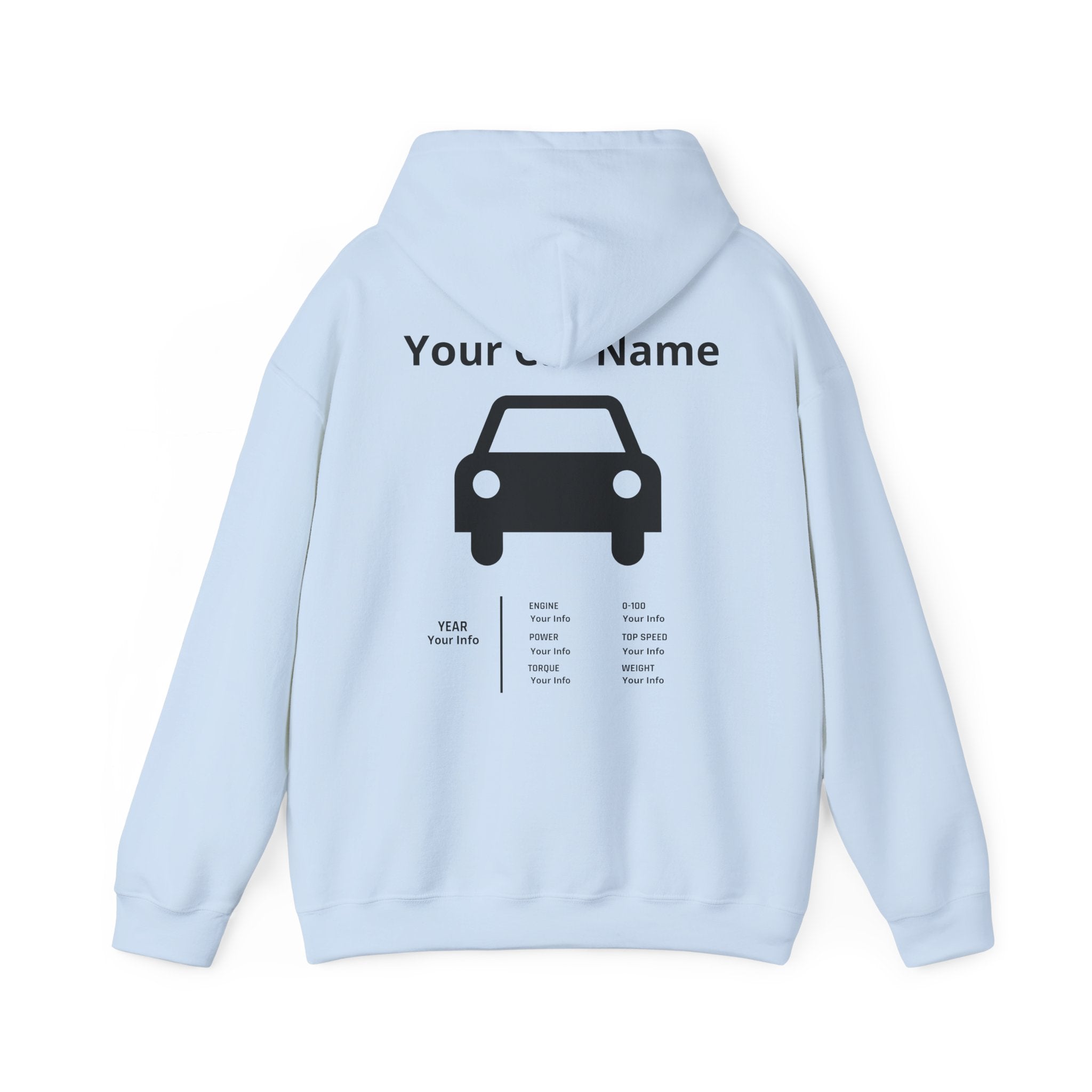 Custom Car Owner Hoodie — Personalized "Your Car Name" Graphic Pullover