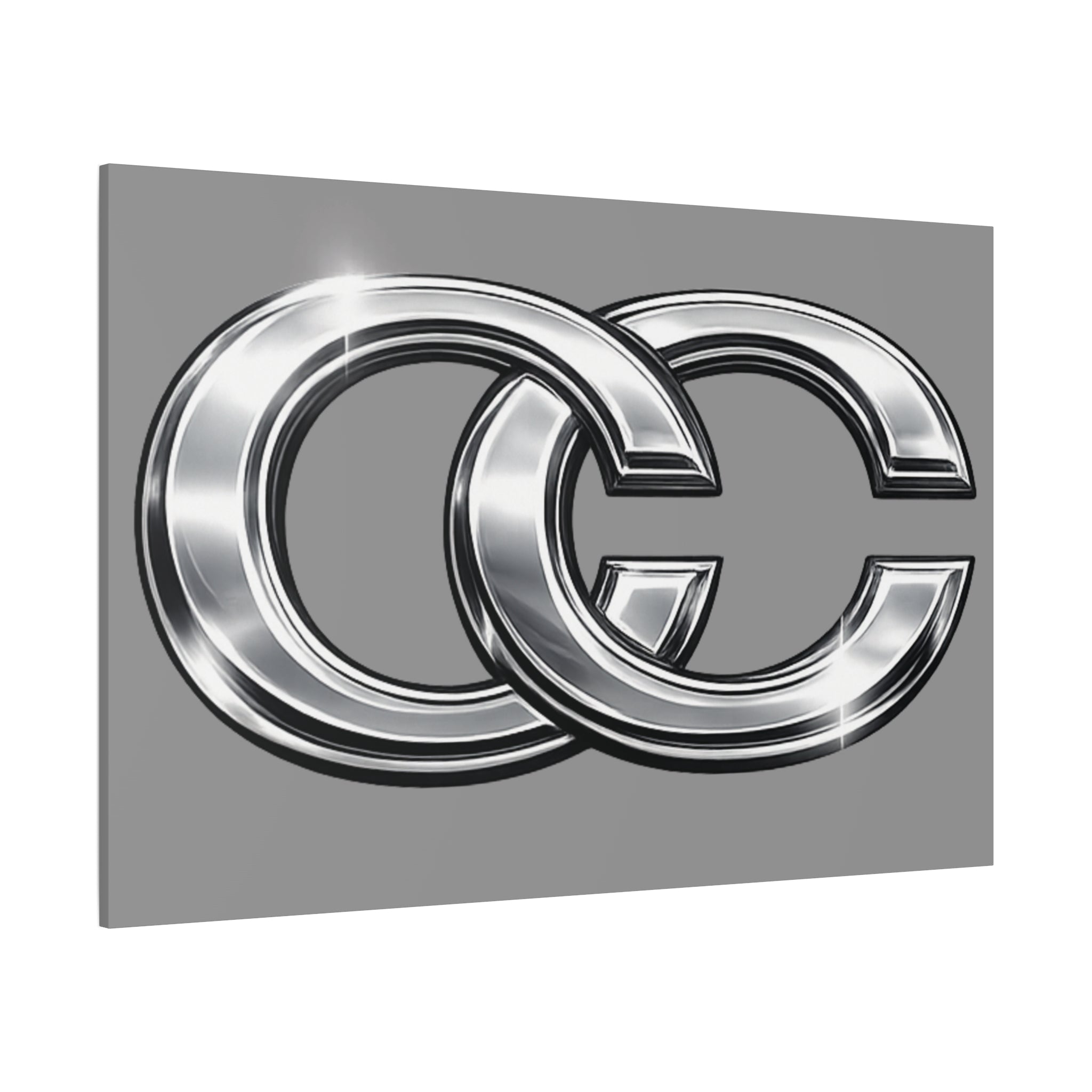 Automotive Canvas Wall Art – Chrome Logo Matte | JDM Car Decor