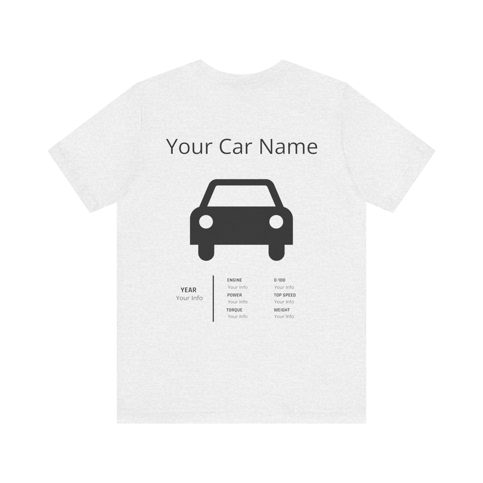 Copy of Personalized Car Tee — Custom 'Your Car Name' Graphic T-Shirt