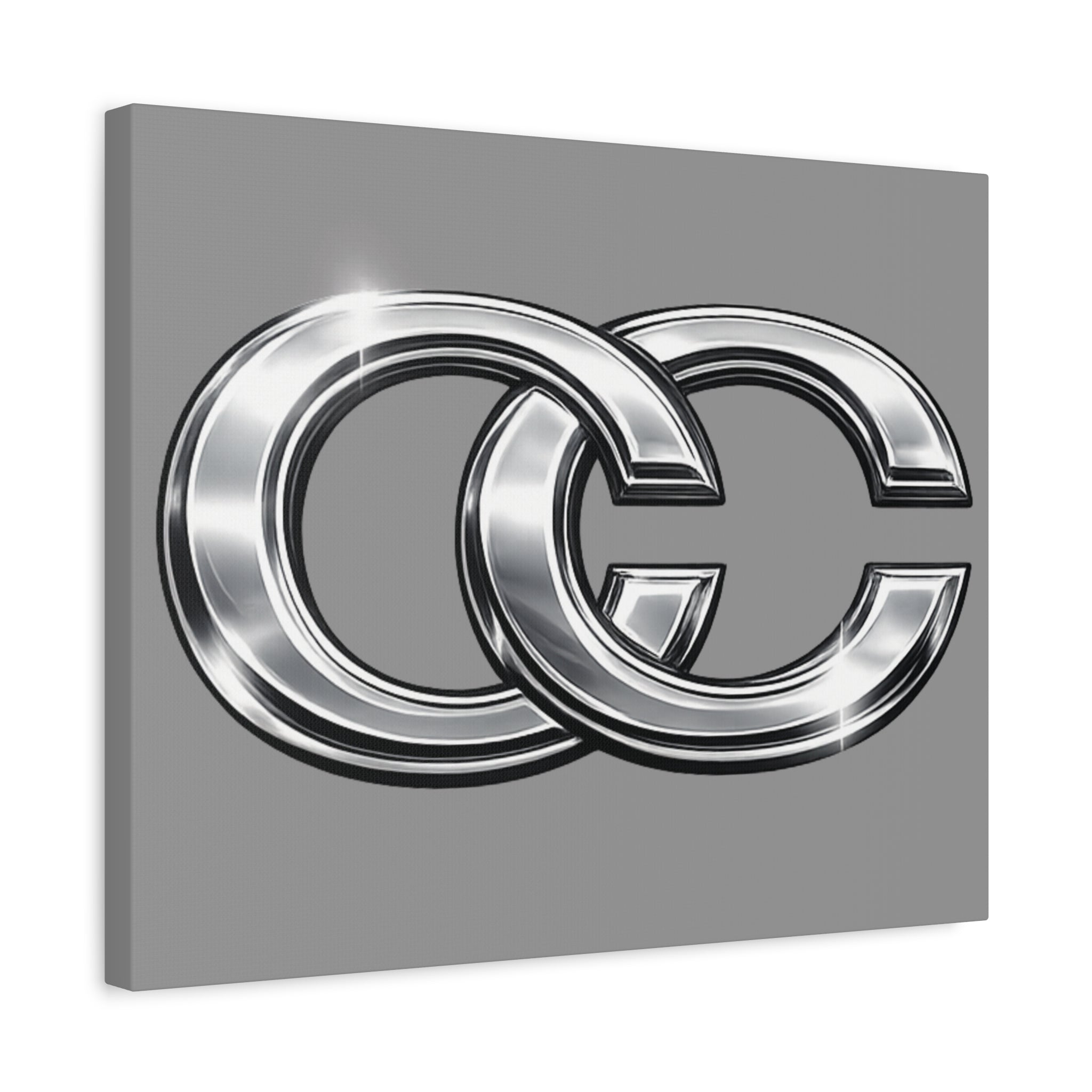 Automotive Canvas Wall Art – Chrome Logo Matte | JDM Car Decor