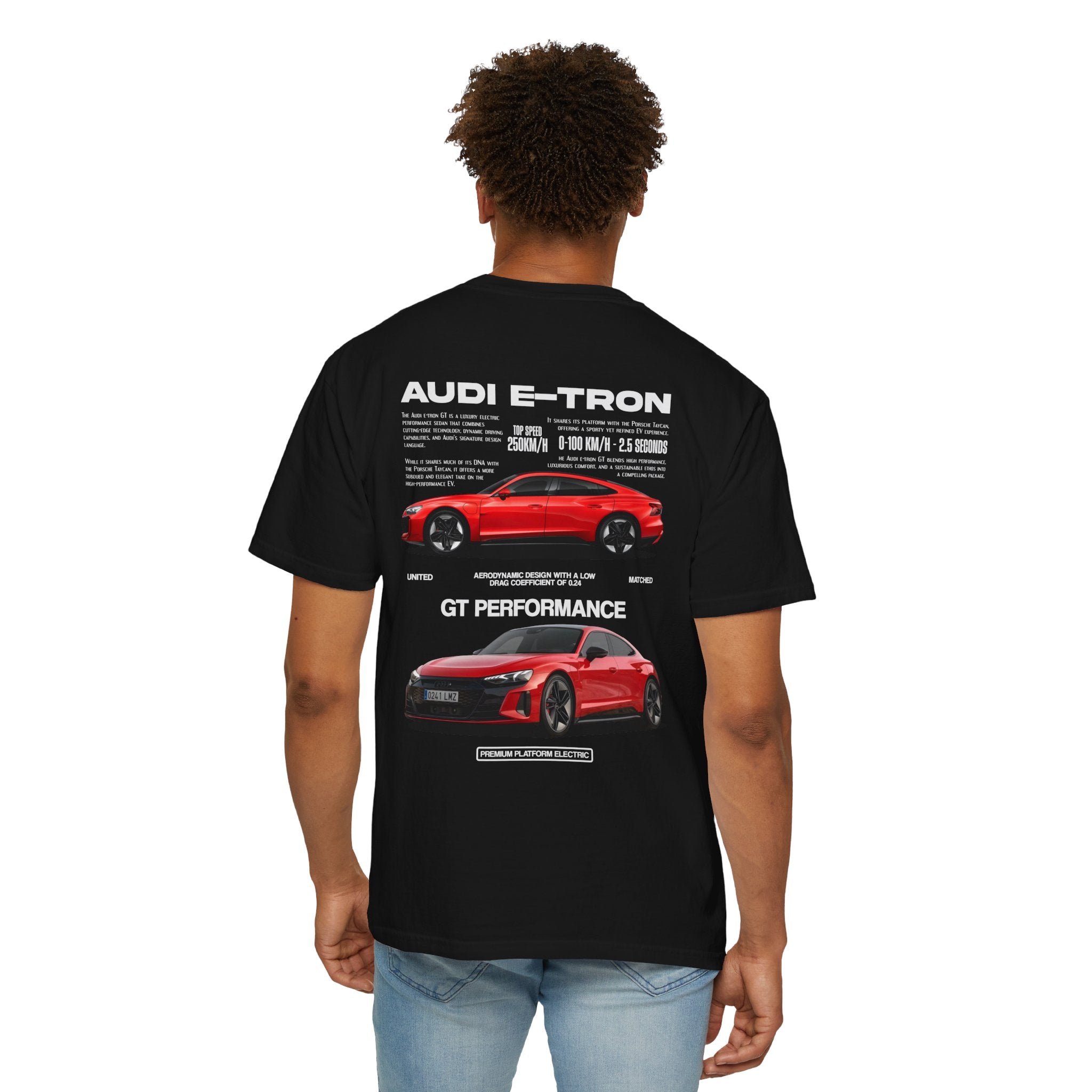 Audi E‑Tron GT Performance T-Shirt — Red Sports Car Graphic Tee