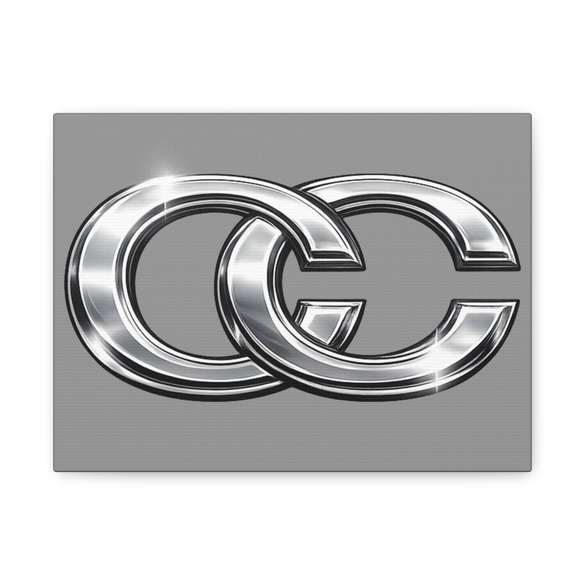 Automotive Canvas Wall Art – Chrome Logo Matte | JDM Car Decor