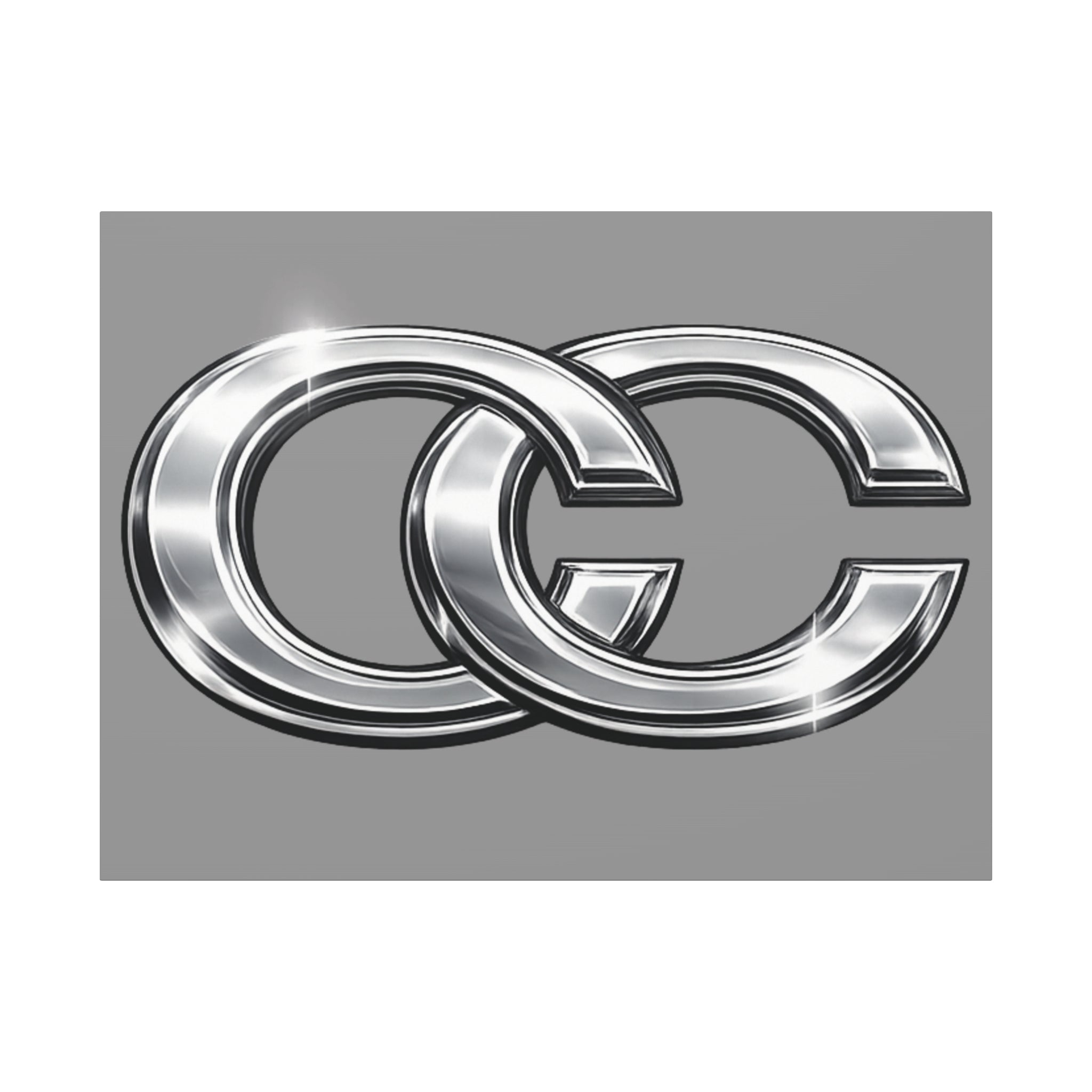 Automotive Canvas Wall Art – Chrome Logo Matte | JDM Car Decor