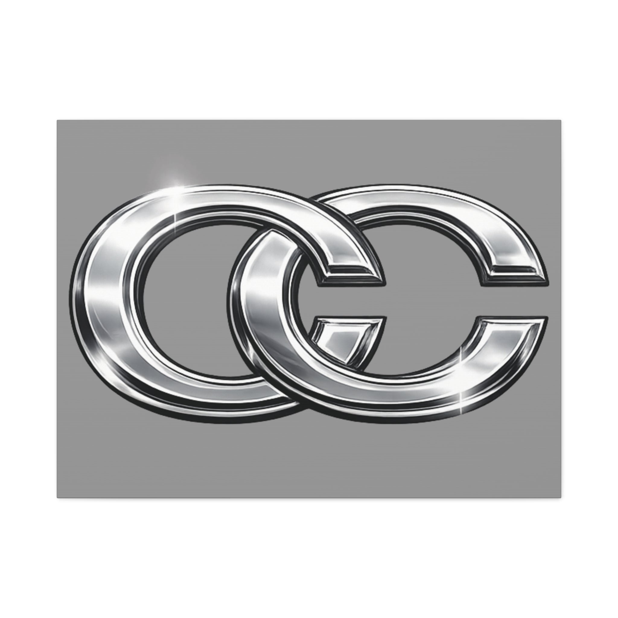 Automotive Canvas Wall Art – Chrome Logo Matte | JDM Car Decor