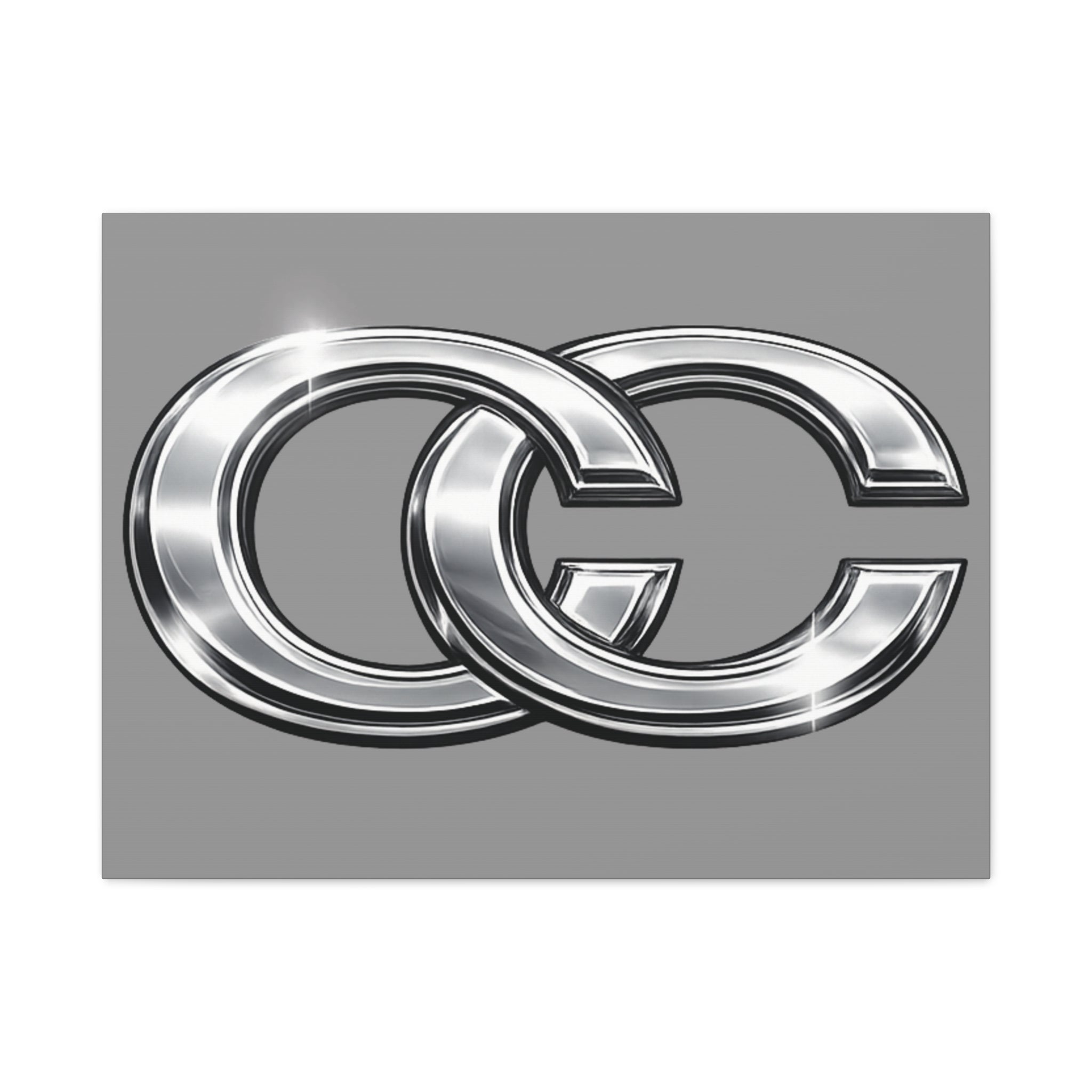 Automotive Canvas Wall Art – Chrome Logo Matte | JDM Car Decor