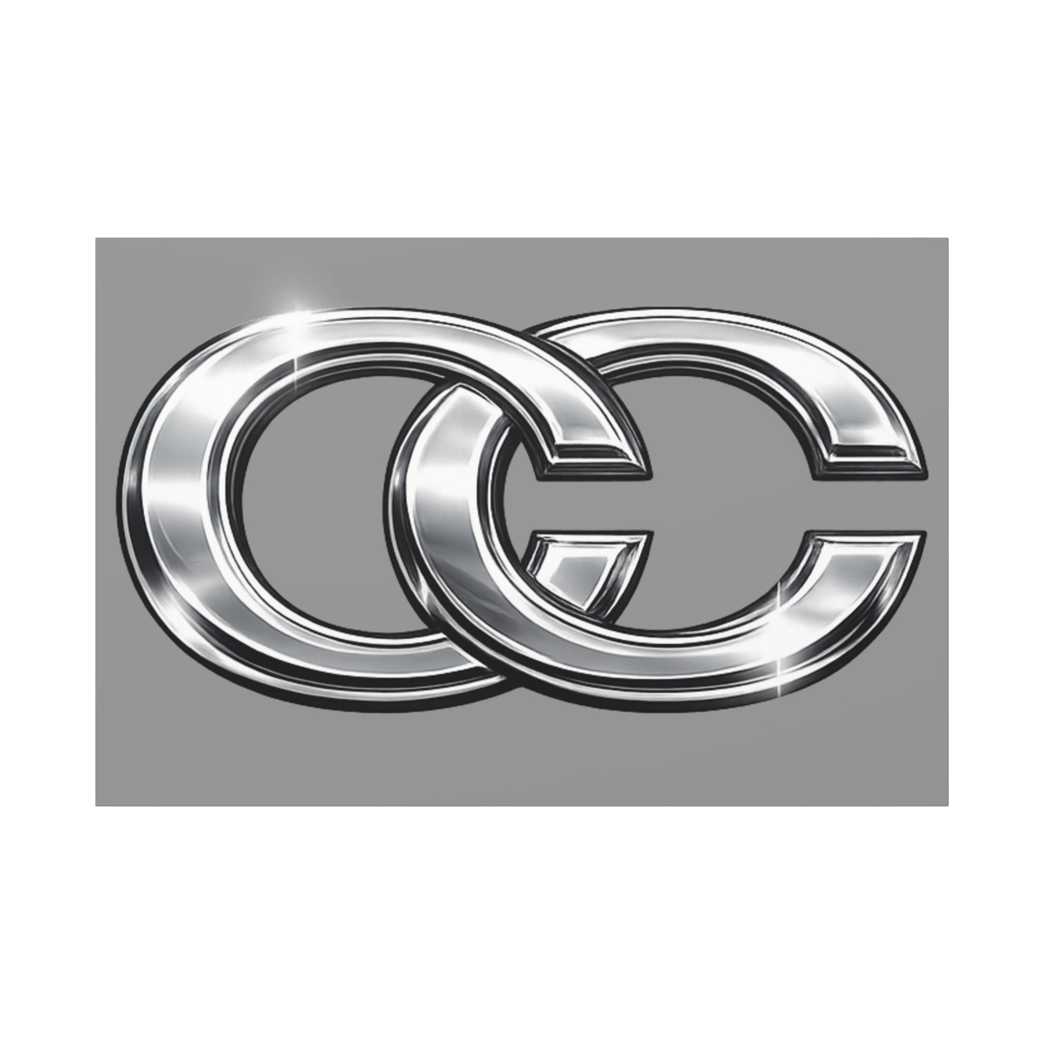 Automotive Canvas Wall Art – Chrome Logo Matte | JDM Car Decor