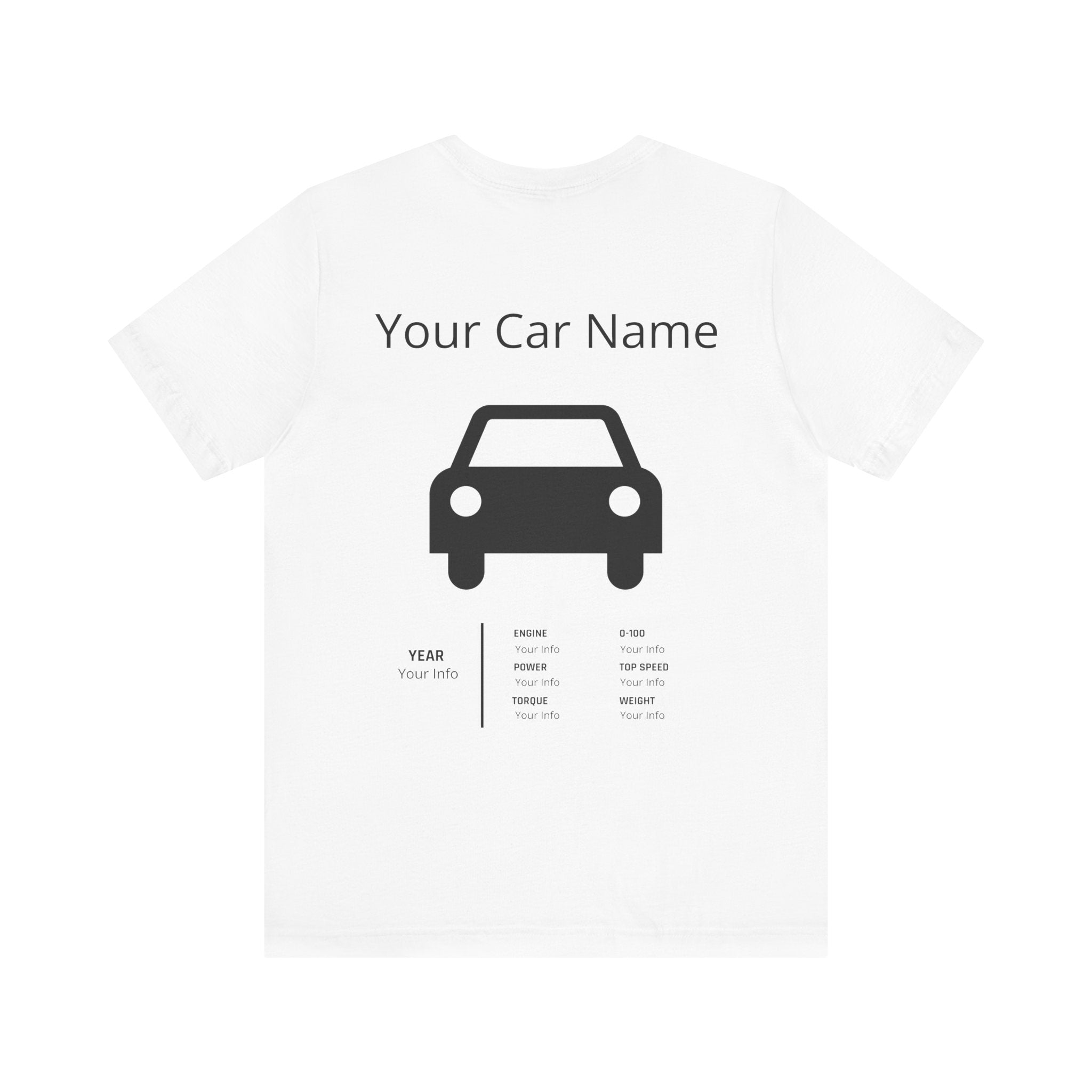 Copy of Personalized Car Tee — Custom 'Your Car Name' Graphic T-Shirt