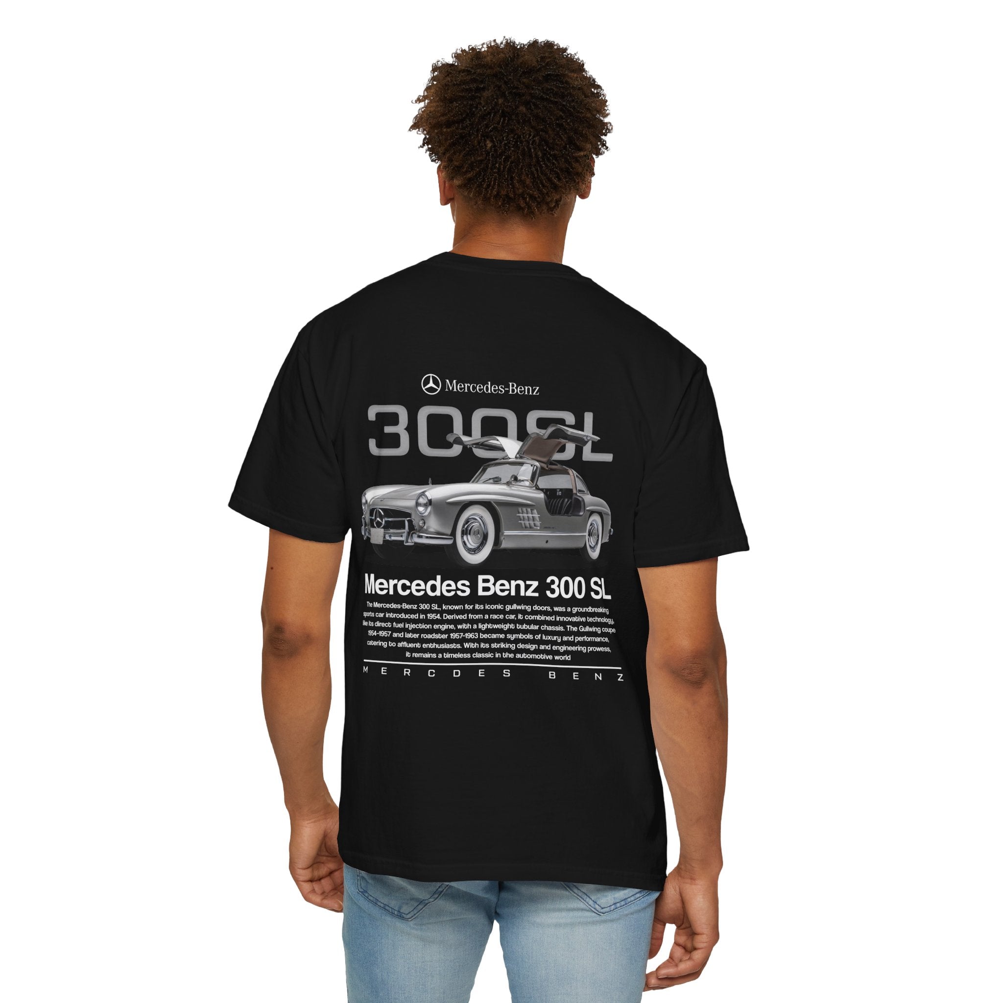 Mercedes-Benz 300 SL Graphic T-Shirt — Vintage Car Illustration Tee