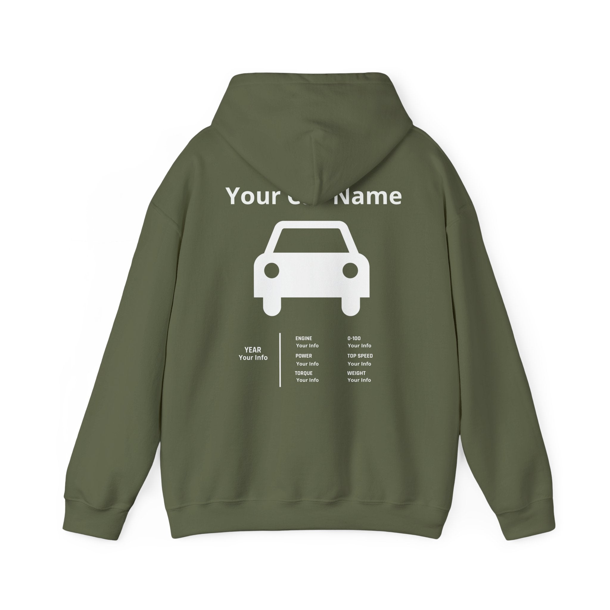 Custom Car Owner Hoodie — Personalized "Your Car Name" Graphic Pullover