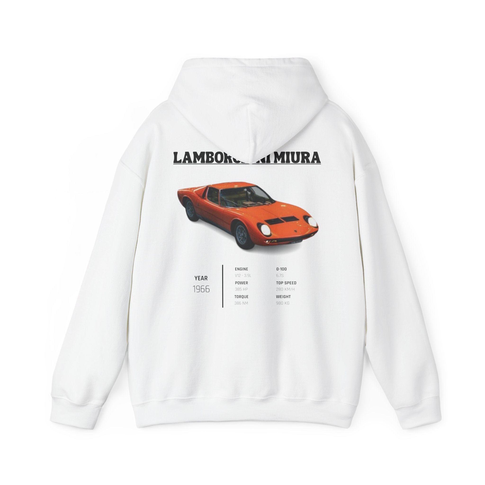 Sweat à capuche Lamborghini Miura Légende