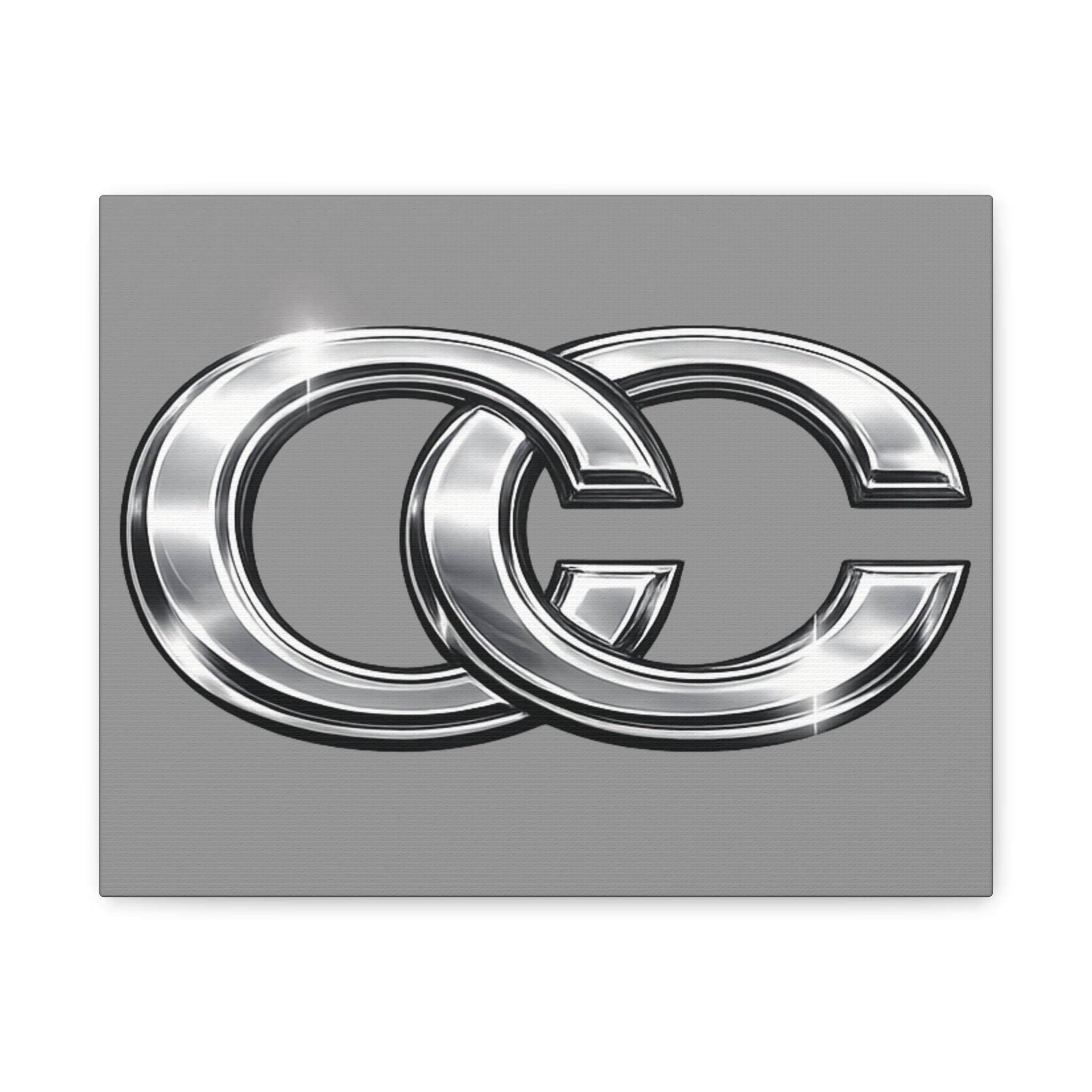 Automotive Canvas Wall Art – Chrome Logo Matte | JDM Car Decor